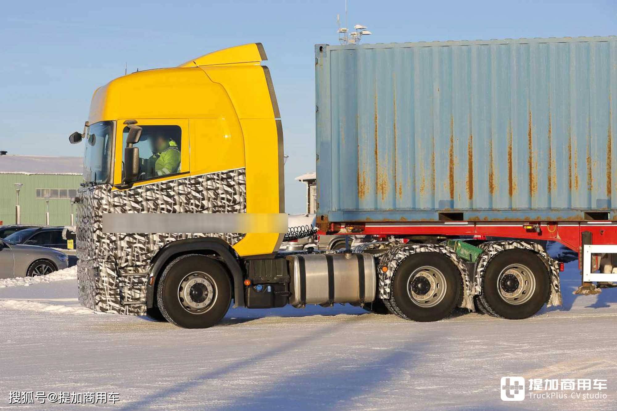 斯堪尼亚卡车全新低风阻前脸曝光,加大号驾驶室呼之欲出?_搜狐汽车_搜