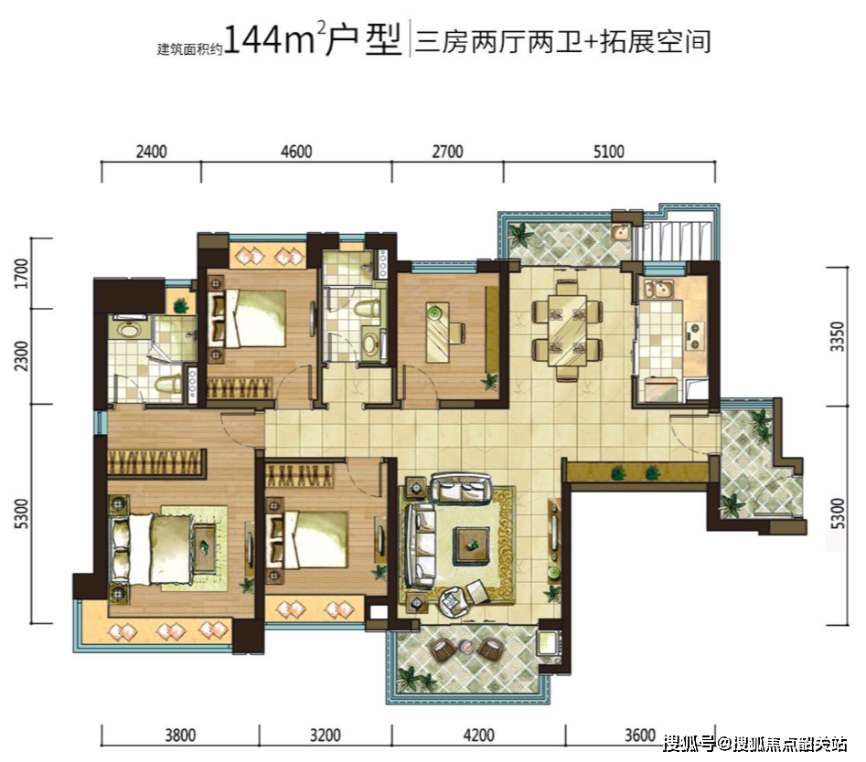 另附:三期建面约248㎡四房两厅三卫户型图珠海仁恒滨海半岛仁恒滨海