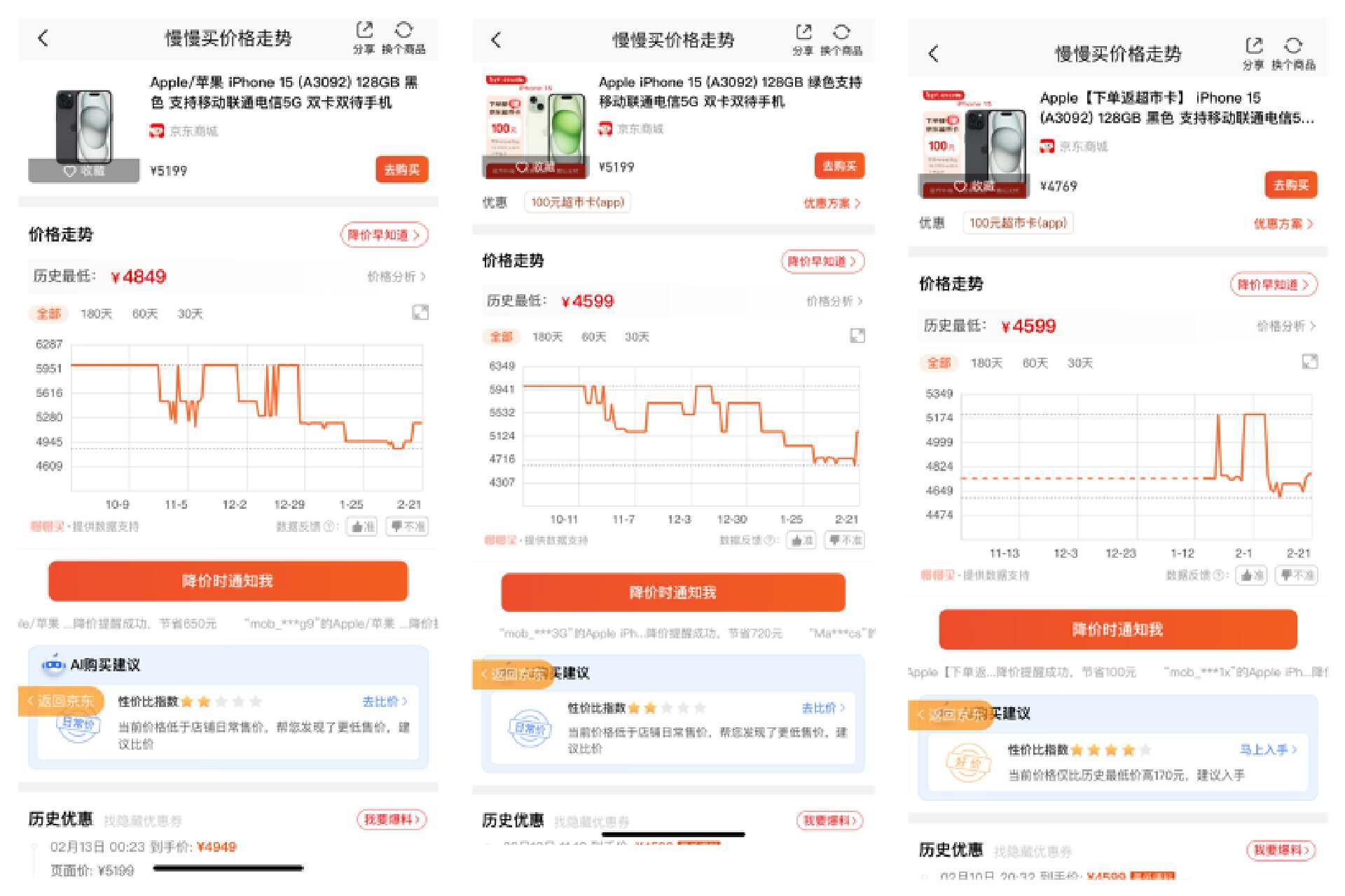 iphone15全网历史最低价盘点!_价格_补贴_淘宝