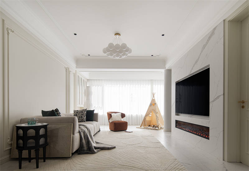 合肥·塘溪津门170㎡法式风格装修实景案例_空间_设计_布局