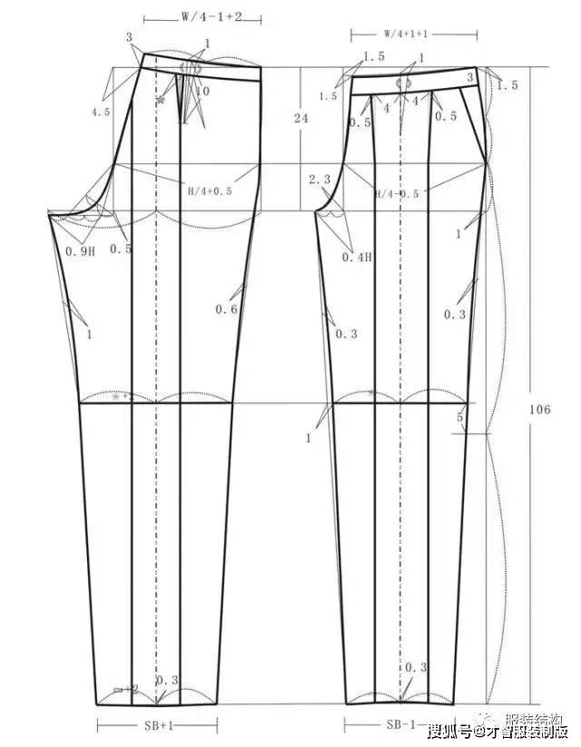 西服裙结构制图步骤图片