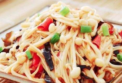 教你一道金针菇好吃的做法,营养又下饭,一看就会超级简单_胡萝卜_的