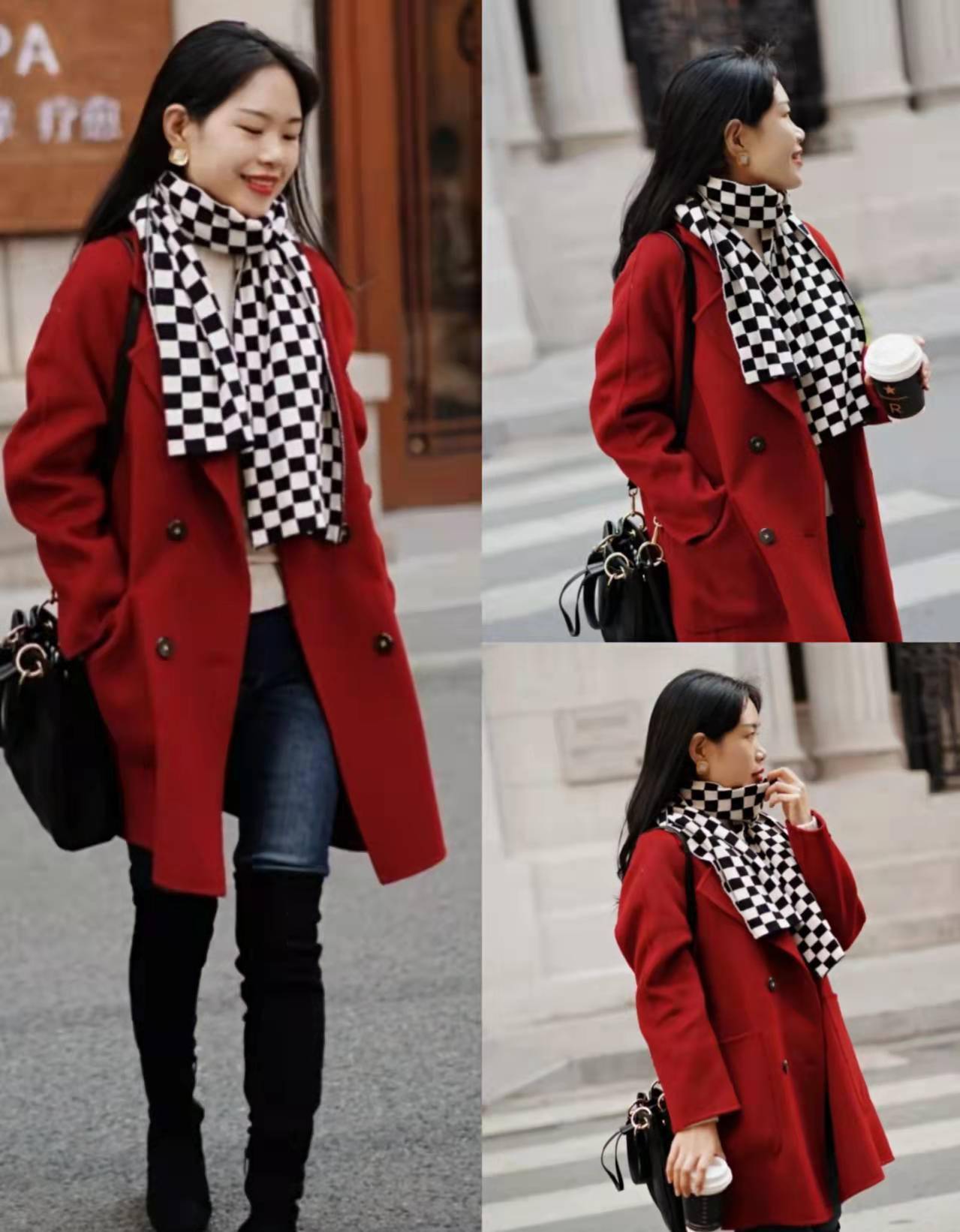 自古红蓝出cp,"红蓝"撞色穿搭美翻了,经典配色果然复古又大气_红色