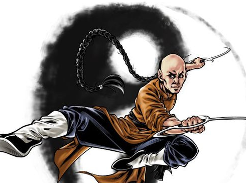 《童林传》(又叫《雍正剑侠图》)中,单老把刚艺满下山的童林武功已经