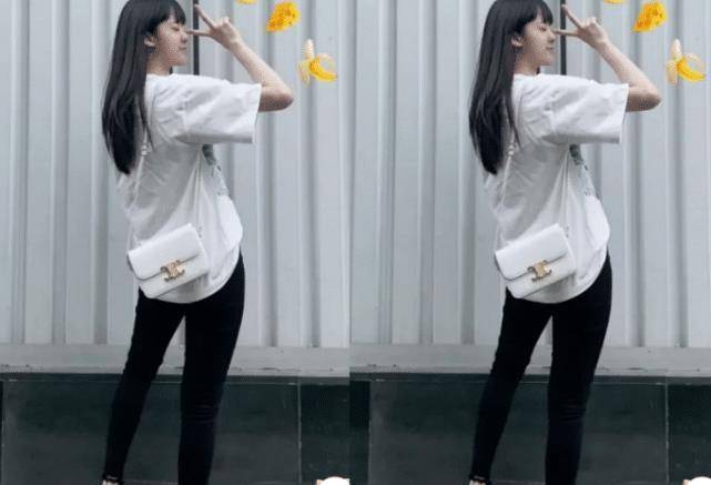 欧阳娜娜晒全身照全忘记p图,生图下的腿围亮了,也就是个普通人_女孩