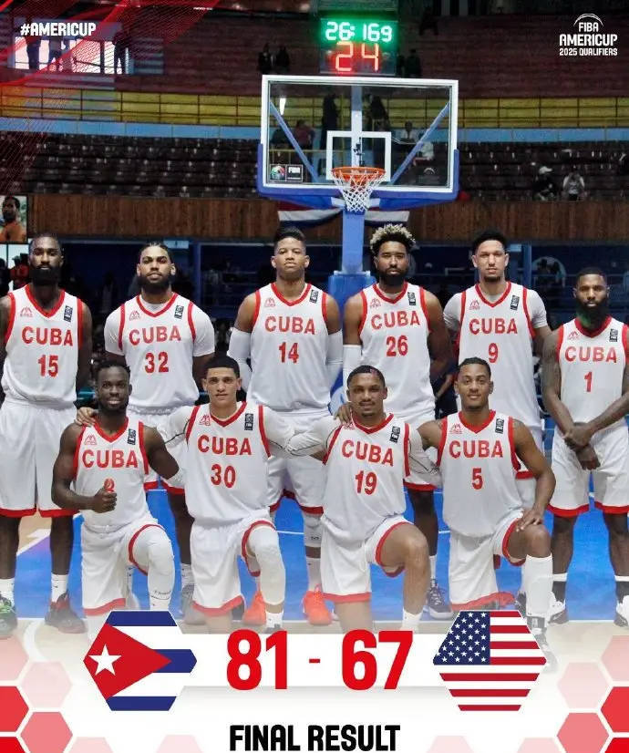 见证！美洲杯预选赛 古巴男篮历史首次击败美国男篮