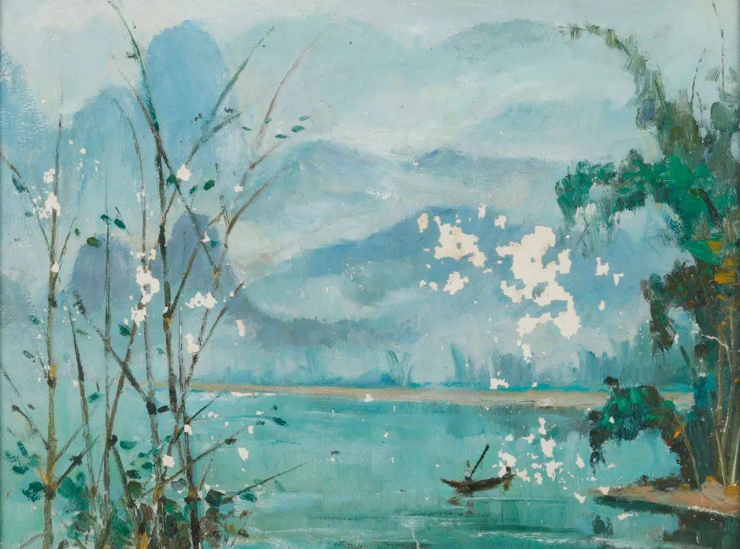 二月月拍 | 持笔劝得春光住 自有春晖留满槐_苏天赐_作品_油画