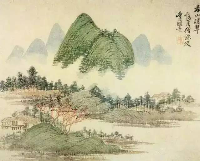 古画里的春色_绢本_桃花_春风