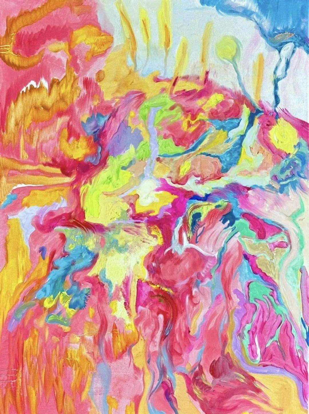 也希望本次展览作品带给观众一场色彩能量疗愈.