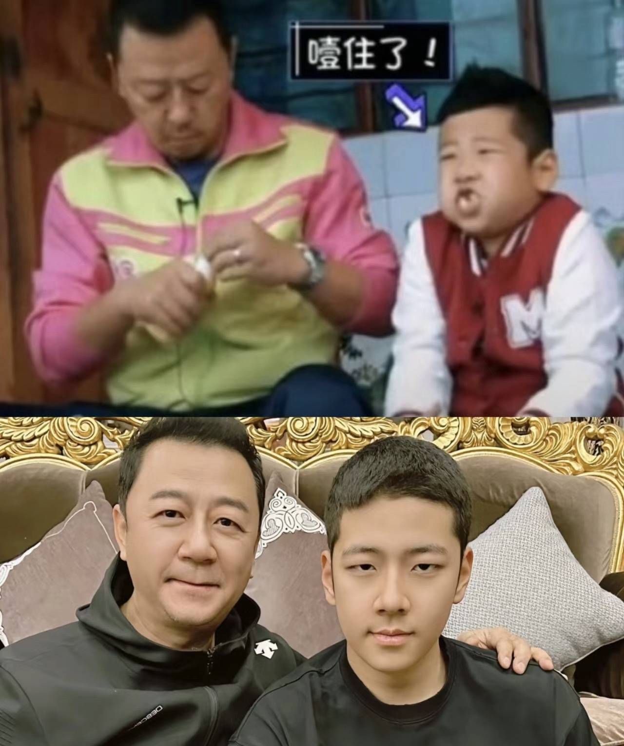 郭涛为儿子石头庆祝生日,儿子如今长这样,比他爸帅多了!