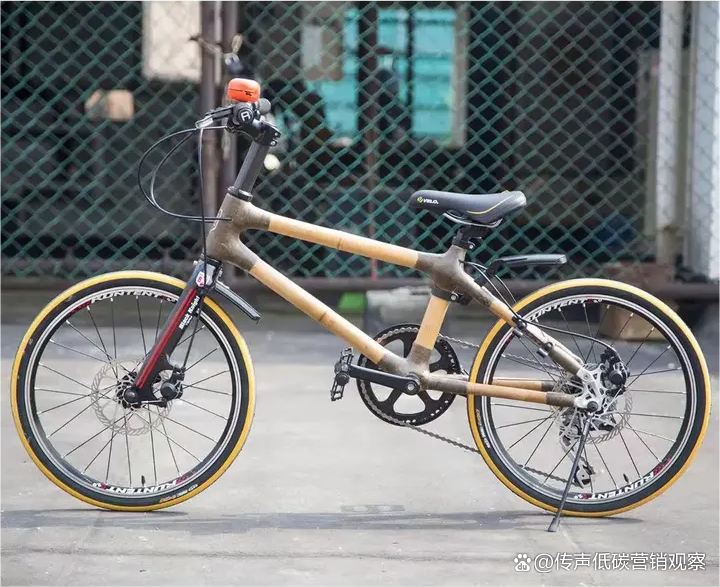 用竹子制造的自行车,从仅车架部分使用竹材代替原有金属框架材料,再到