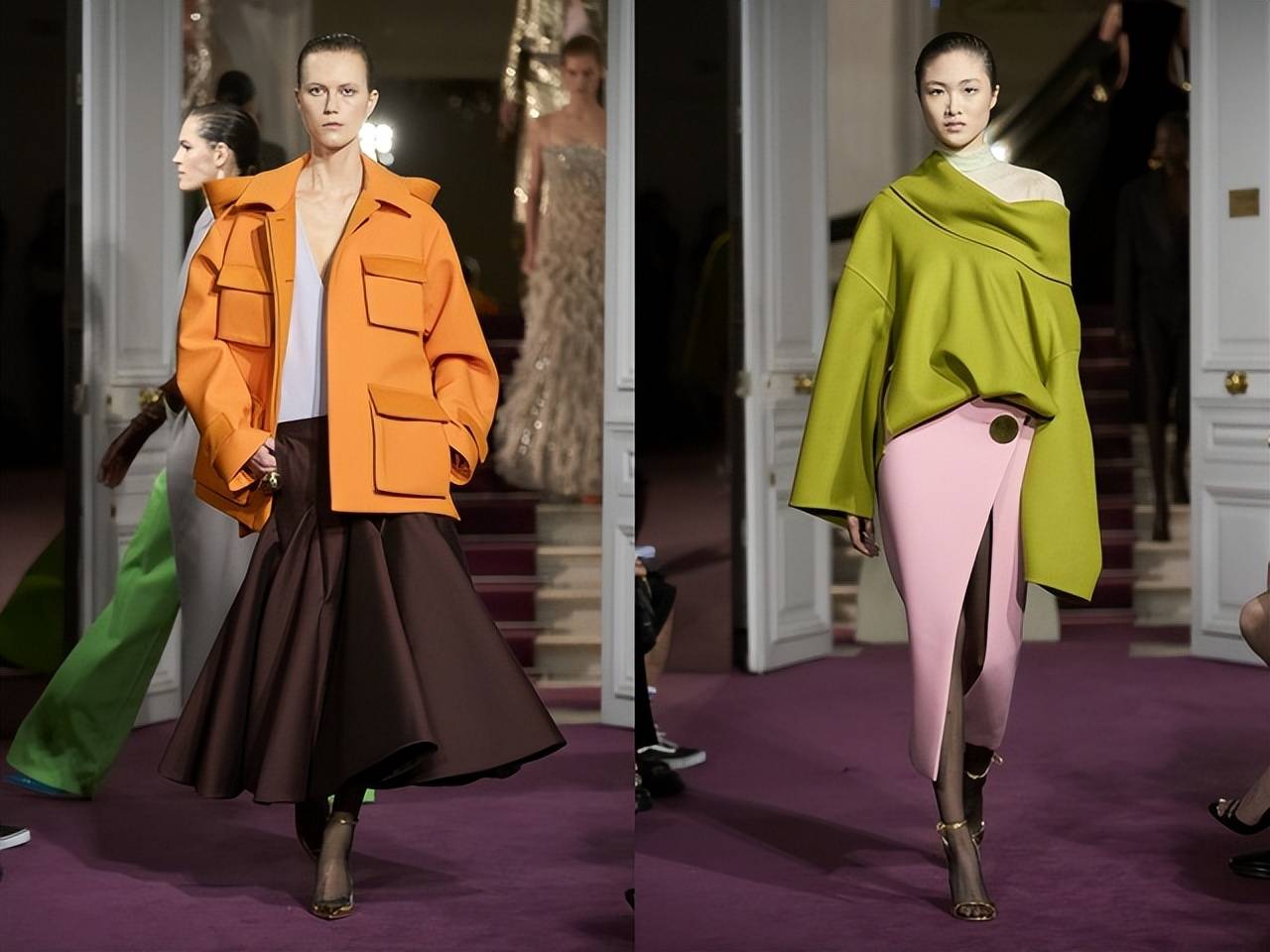 通过在连帽衫,派克大衣和工装夹克中引入夸张的体积和新颖的轮廓