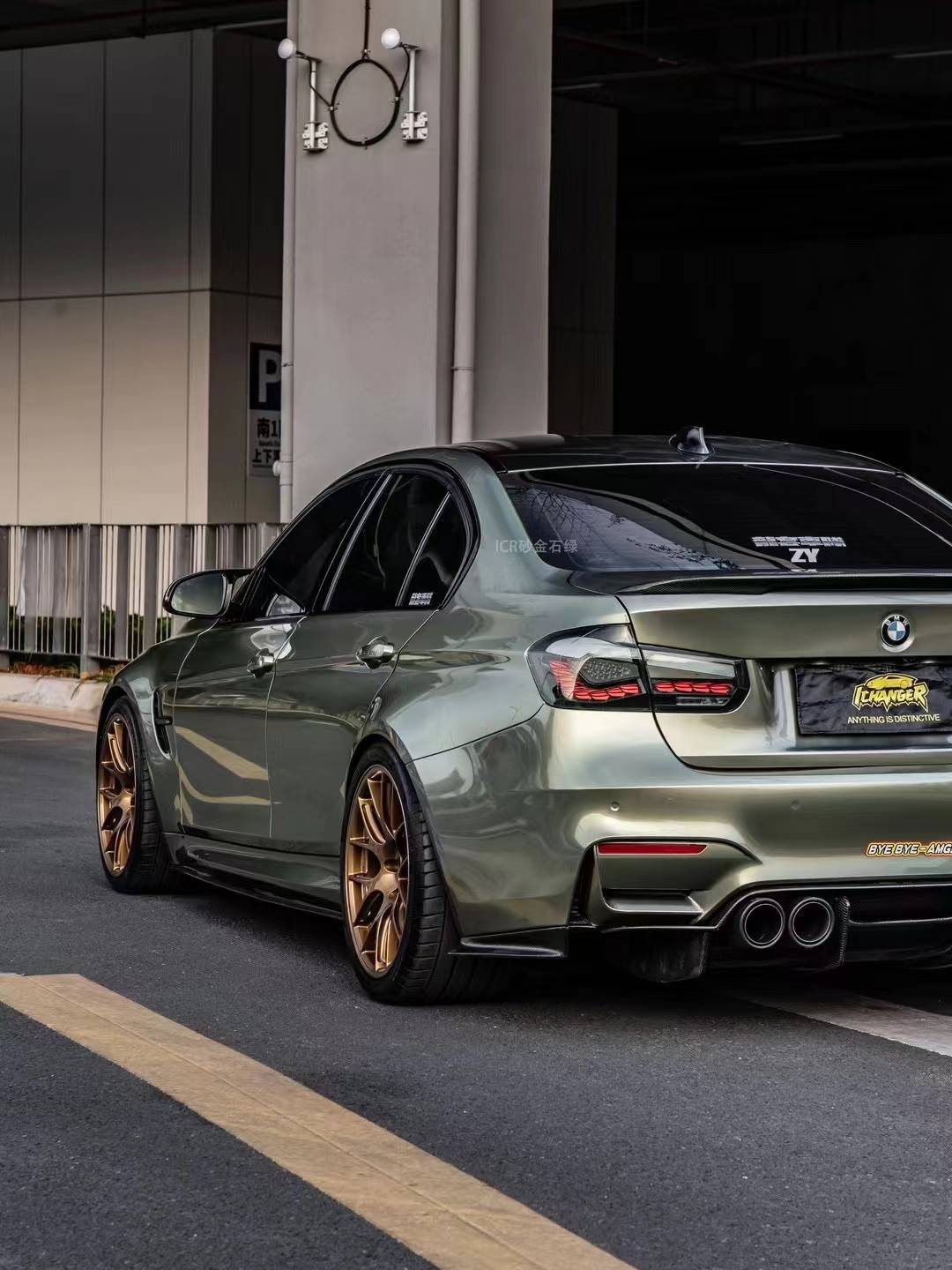 宝马m3-icr改色膜砂金石绿,展现出一种不张扬的高级感_搜狐汽车_搜狐