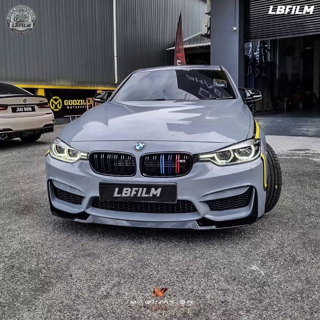 宝马f30-lb改色膜超亮雾霾灰,超亮的高级灰_搜狐汽车_搜狐网