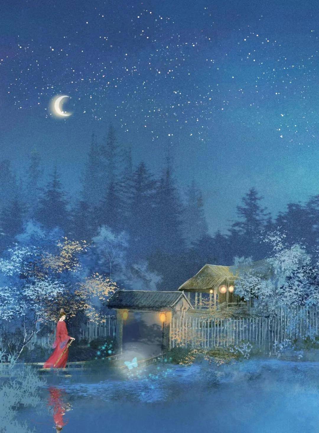 灯火钱塘三五夜,明月如霜,照见人如画.