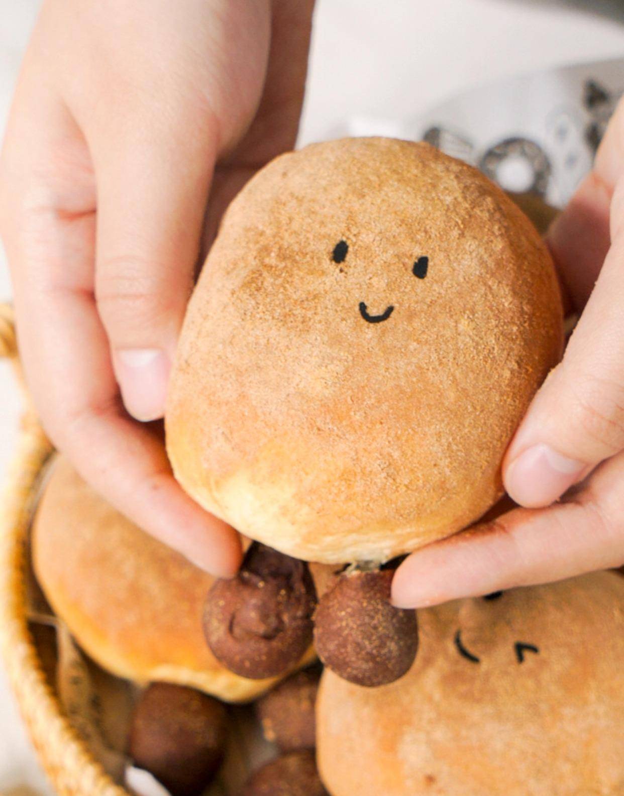 香软拉丝,土豆脑袋爱到哭!_面团_面包_步骤