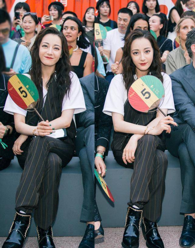 迪丽热巴解锁卷发造型,复古裤装魅力十足,漂亮的李慧珍回来了_镜头