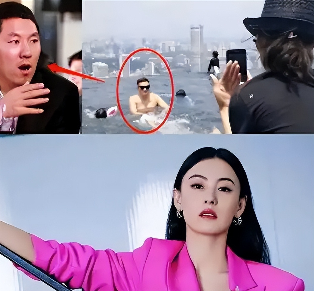 原创张柏芝孙东海现身泳池她穿黑衣笑容甜蜜男方与3娃互动显拘谨