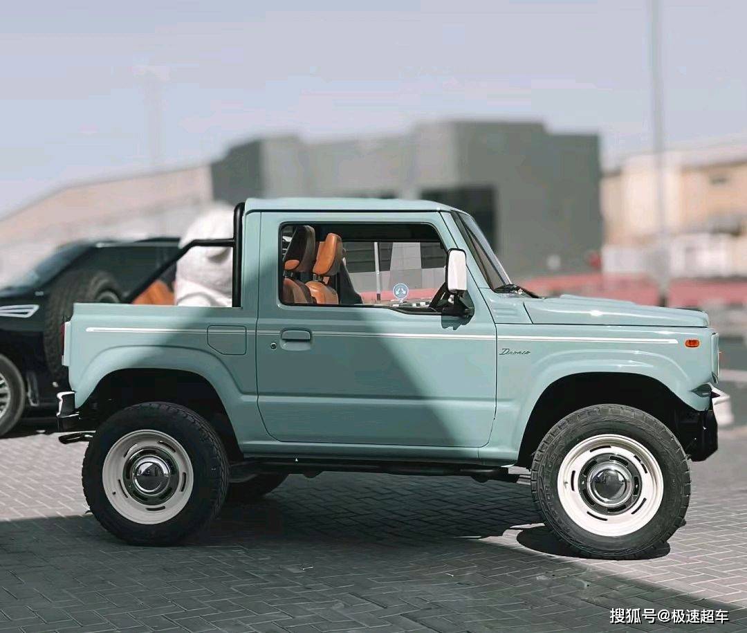 铃木吉姆尼皮卡版登场,芳草绿涂装 差速锁 四驱_搜狐汽车_搜狐网