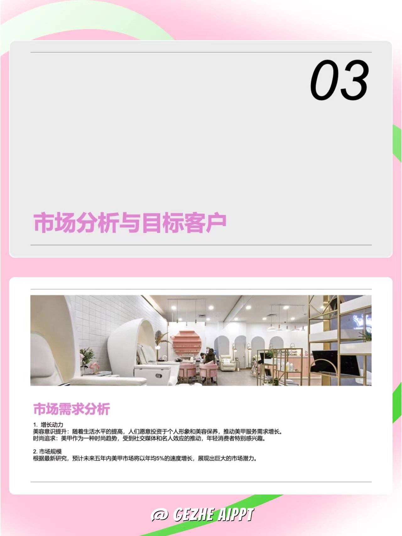 美甲工作室创业计划书 ppt 案例