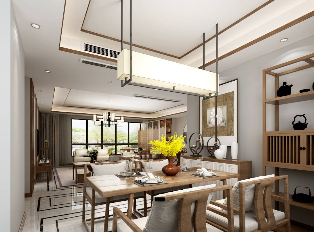 145平三室两厅新中式装修,清雅,端庄,内敛_传统_风格_装饰