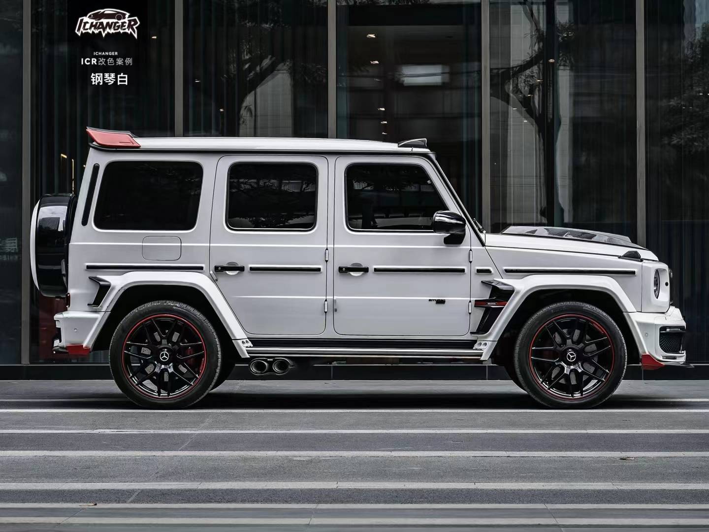 奔驰amg g63-icr奔驰改色膜钢琴白,个性化十足_搜狐汽车_搜狐网