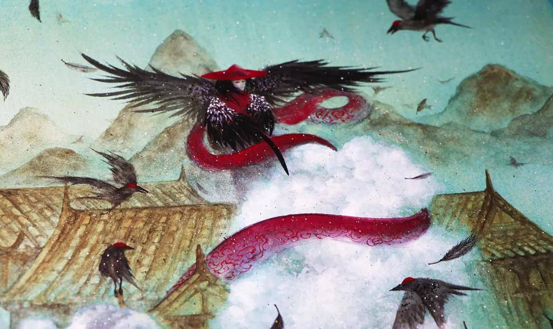 羽民国的图腾信仰是鸡,而鸡也是从蛋中生出来的,所以羽民国中的人实际