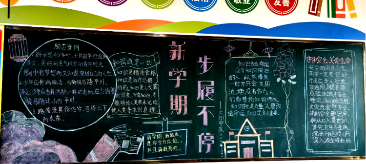 黑板报是学校加强爱国主义教育,传统文化建设,安全教育宣传的重要阵地