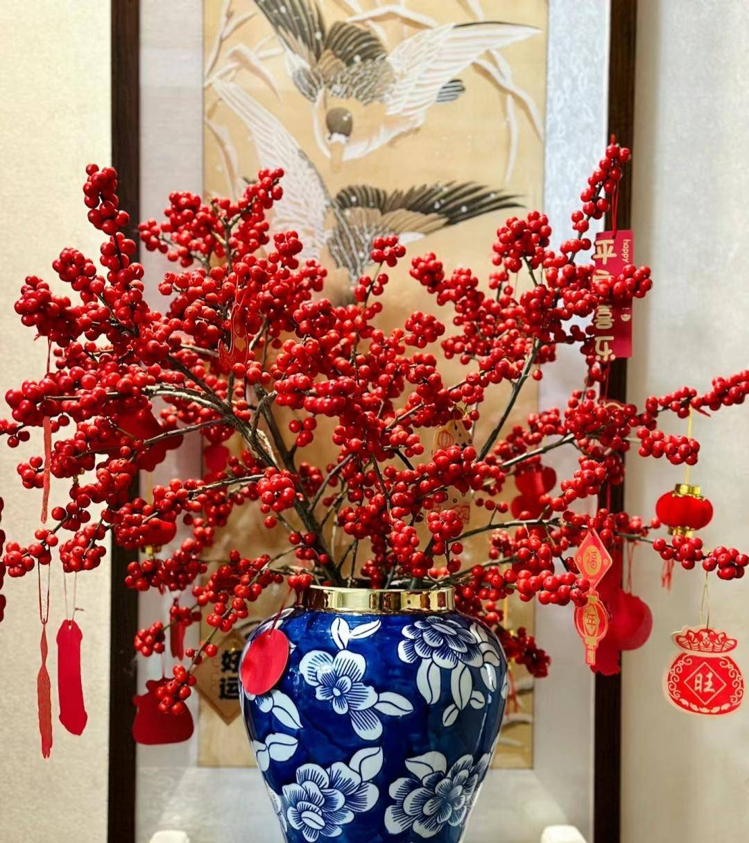 html北美冬青,红色的果子红红火火,硕果累累,红色喜庆的模样直接把