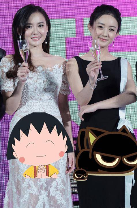 赵丽颖80斤江铠同96斤两人同框喝香槟差距都在腰上了