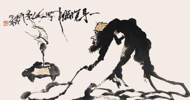 原创大师用指墨画画看着乱七八糟如今一举拍卖了2875亿元