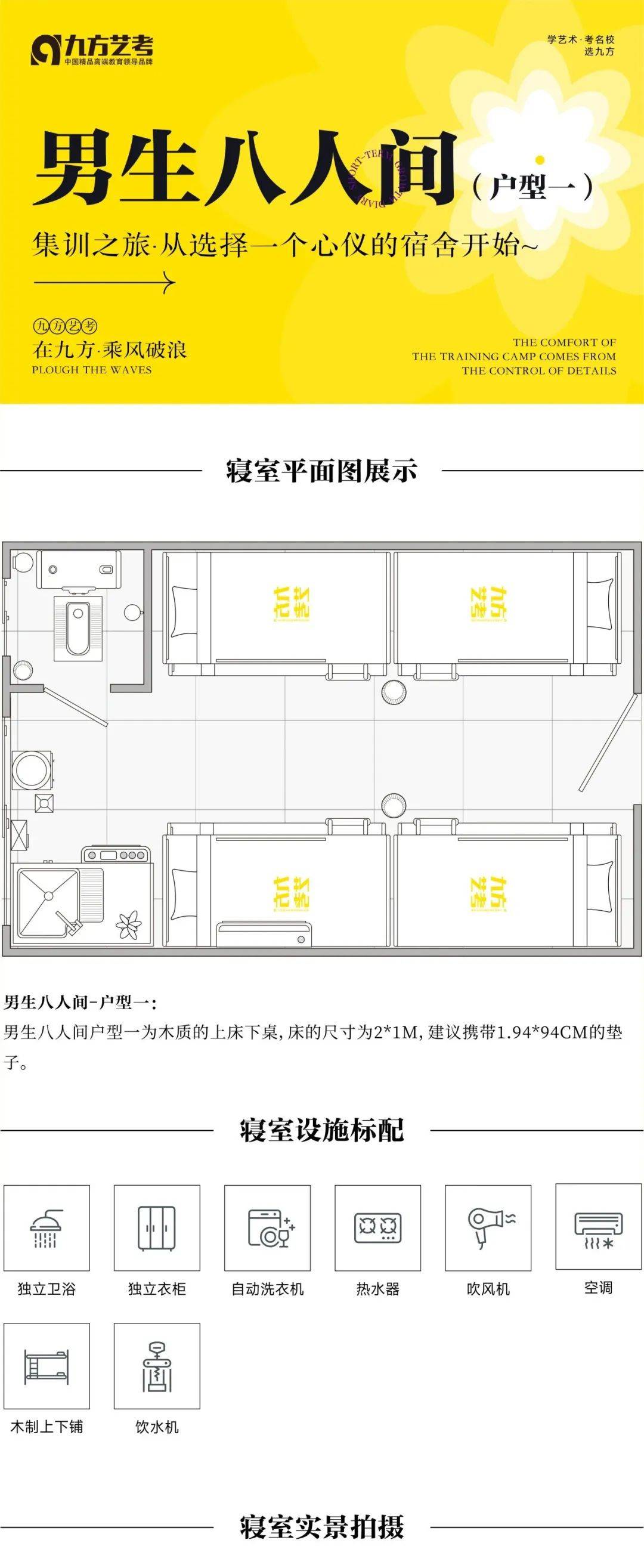 标准4人寝室平面图图片