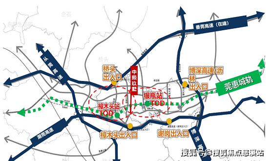 振兴路,谢岗南路,谢常路(花园大道),爱民大道,谢岗大道,粤海大道六大