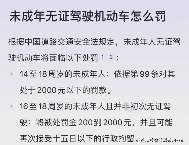 除了他们之外,还有不少的案例都在说明,未成年无证驾驶并不是个例.