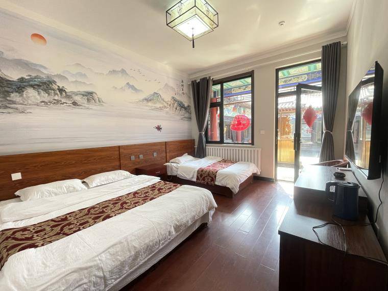 原创天津蓟州尚水雅居四合院民宿占地1500平整院包3餐仅4000平日150