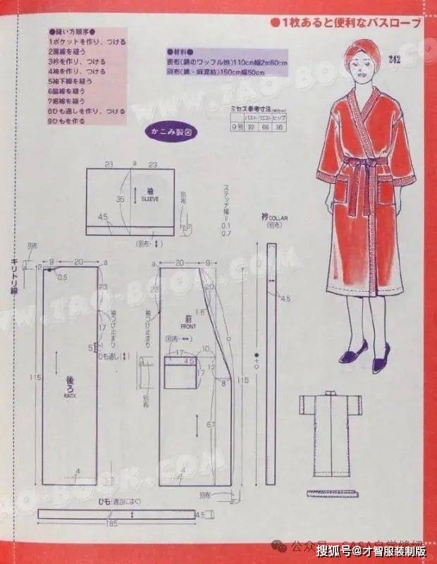 7款家居服裁制版裁剪纸样图才智服装