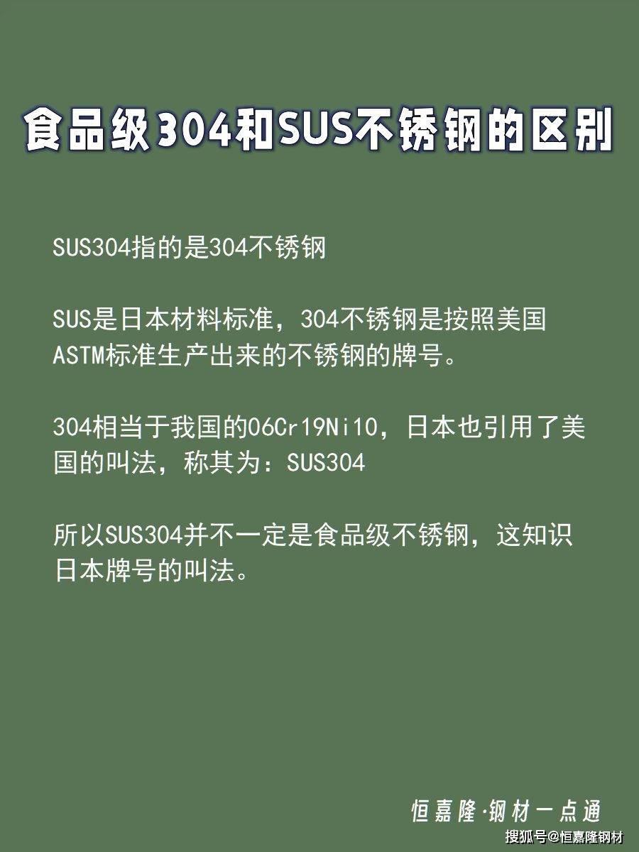 食品级不锈钢常见型号