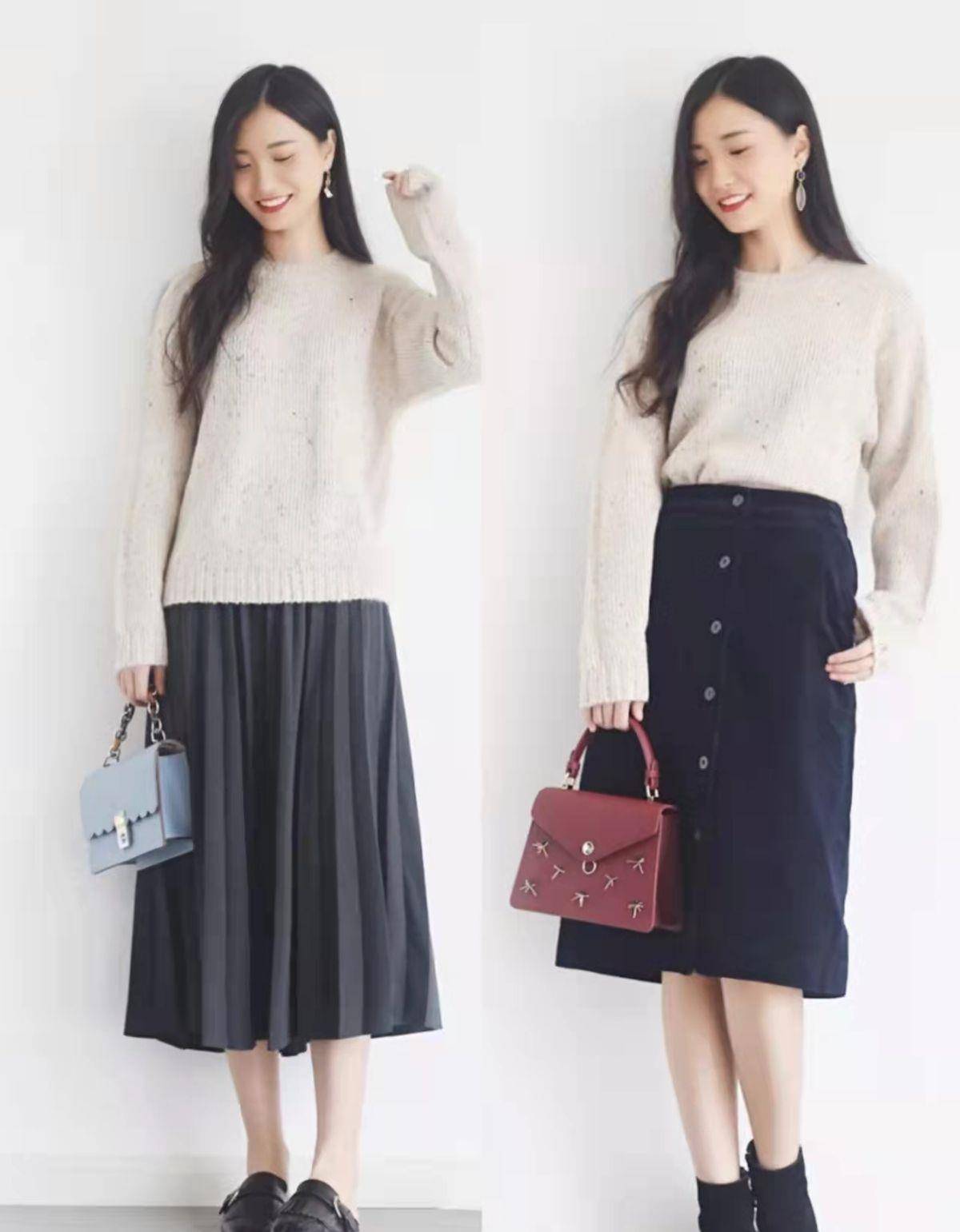 原创春季毛衣别买太多学会一衣多穿的小本领根本不愁没衣服穿