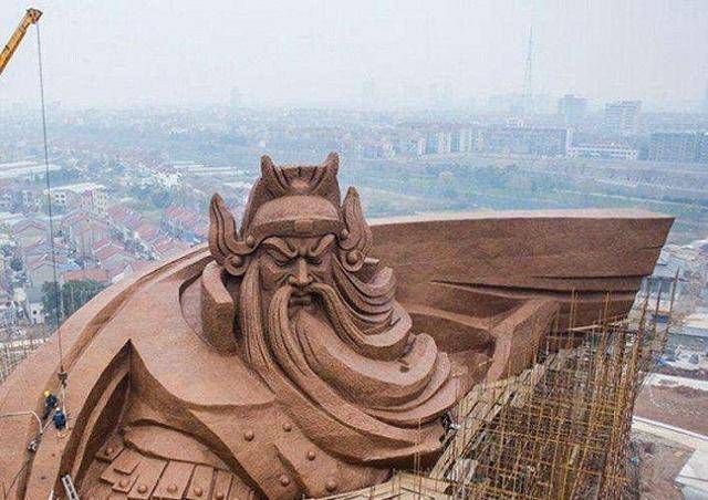 原创建于湖北荆州耗费15亿的关公像因有安全隐患或将拆除