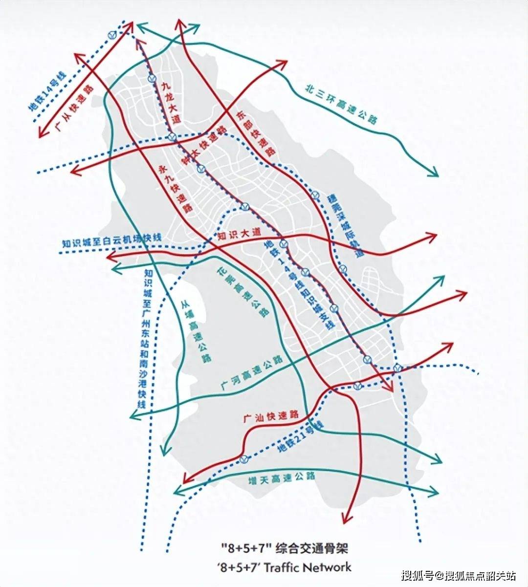 花莞高速无缝接驳城芯干道,约30分钟直达珠江新城,快速通达全城,规划