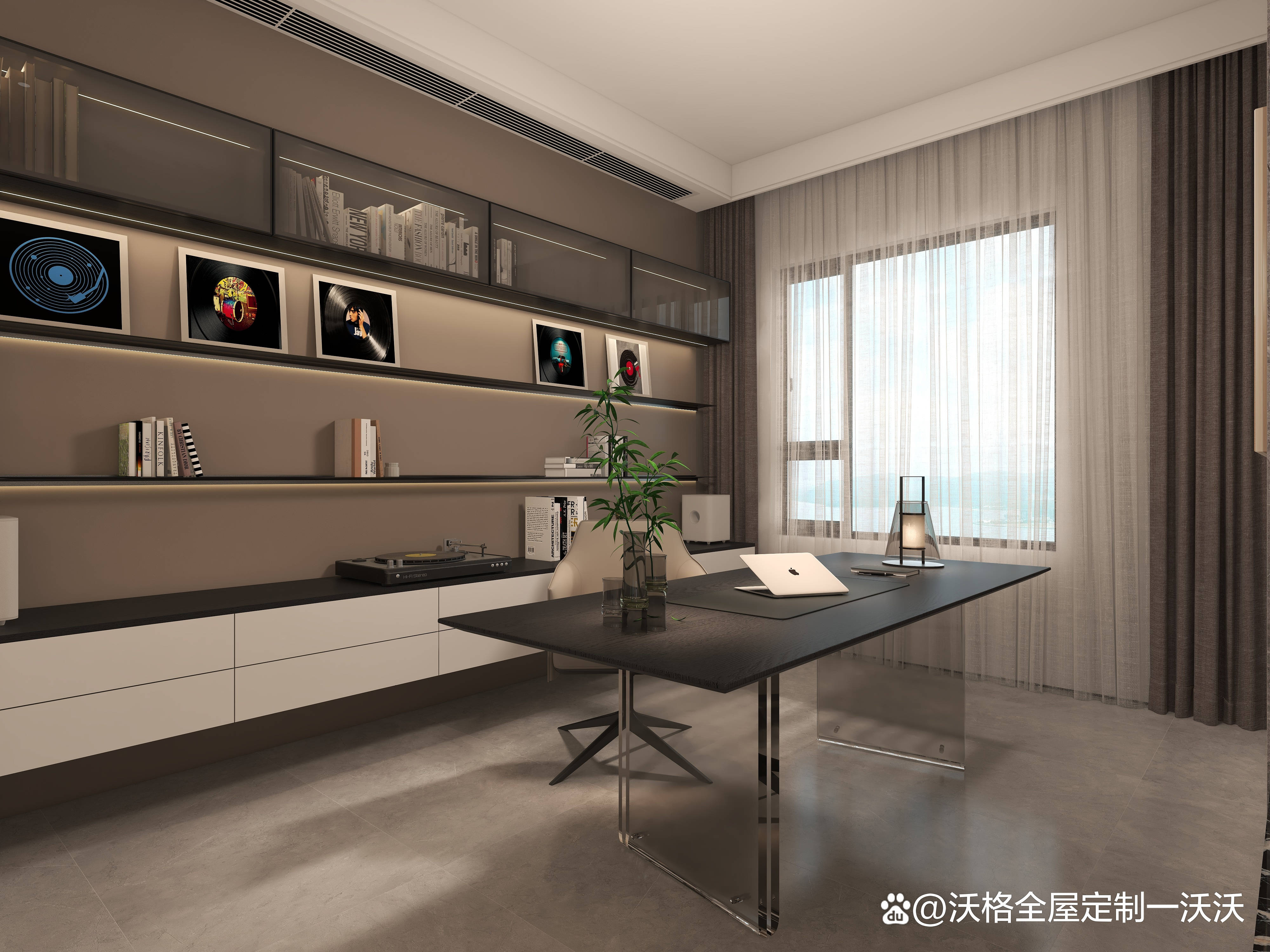 高级感满满的书房装修设计书再多都不怕放