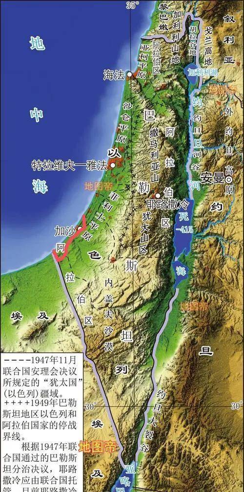 巴勒斯坦地区地形由于越来越频繁的袭击,以色列也遭遇了不小的损失.