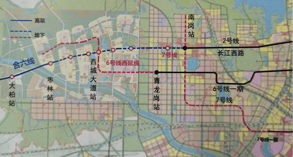 合肥地铁线路图延长线图片