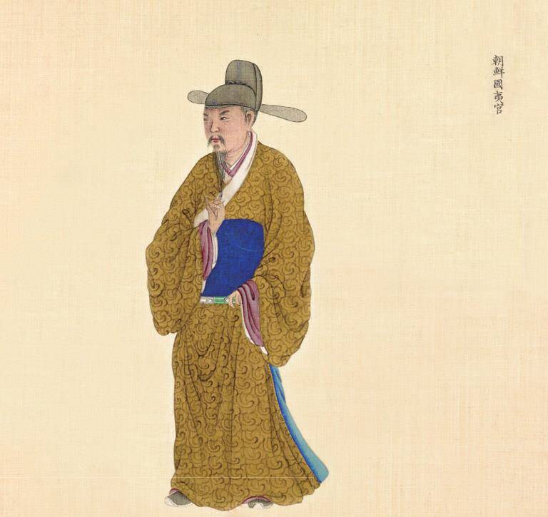 原创清朝画师笔下的外国人大同小异的亚洲脸各具特色的民族服装