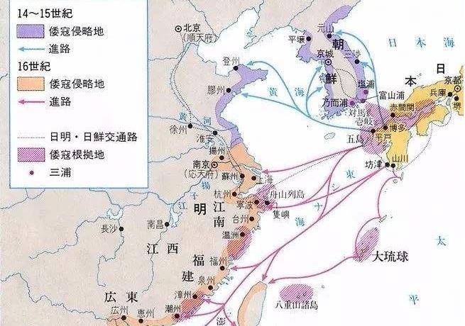 对于明朝来说倭寇还夹杂着中国海盗,比如 王直,徐海等和倭寇相互勾结