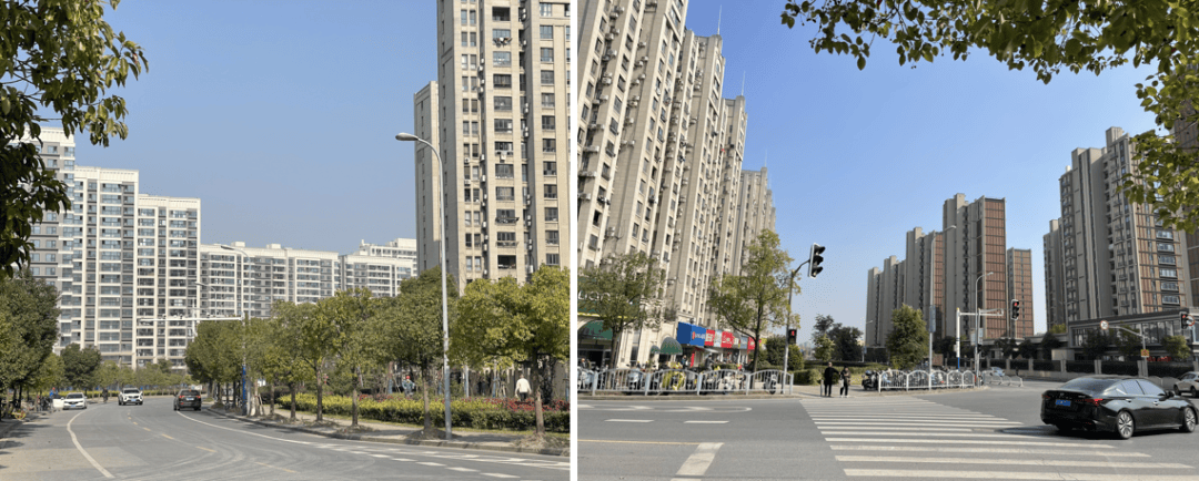 因为发展阶段的不同,蕰川路东边基本上都是已建成的高层商品房小区