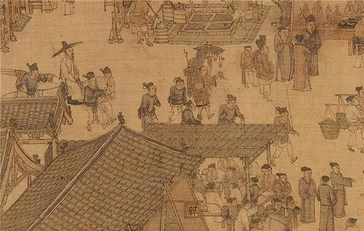 把《清明上河图》放大100倍,看见一尴尬场景,树下睡觉