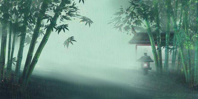 的梅子纷纷离开母体坠落在地,而墙脚下,春天的嫩笋已然奋力突破土壤