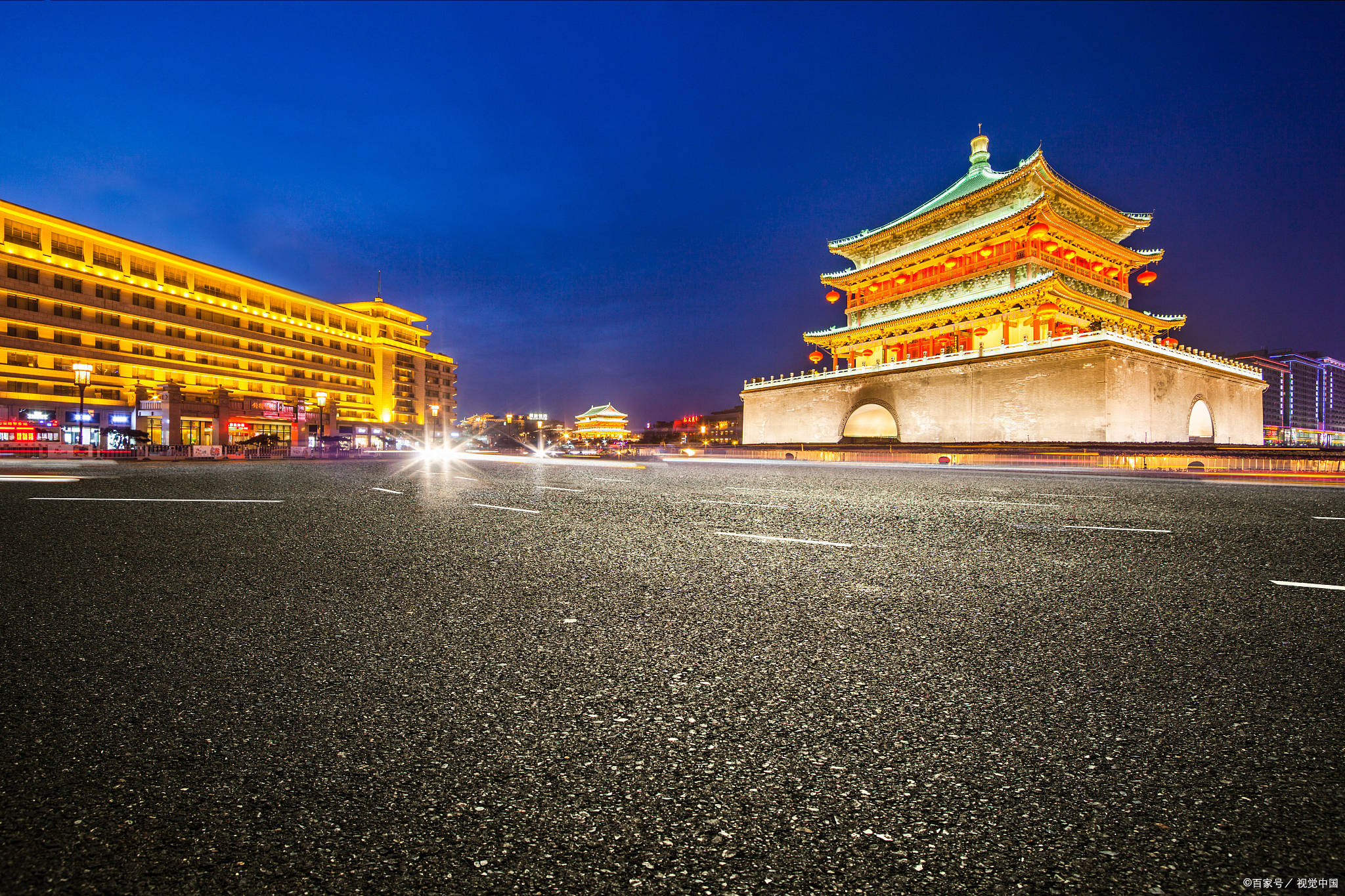 西安夜景图片 真实图片