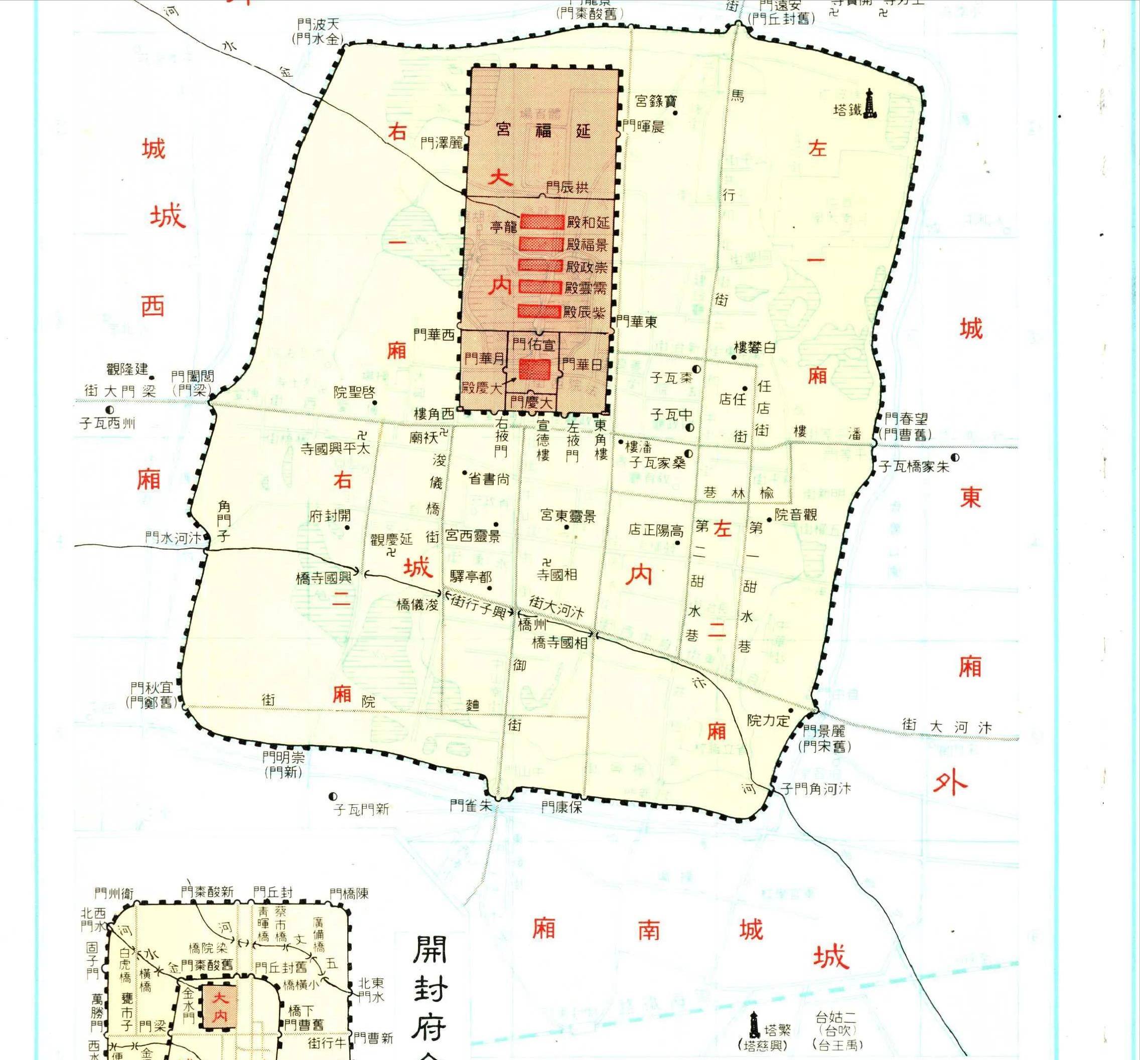 北宋都汴州,以汴州为东京开封府,以洛阳为西京河南府,故宋对辽,金入侵